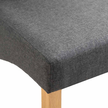 vidaXL Dining Chairs 2 pcs Gray Fabric