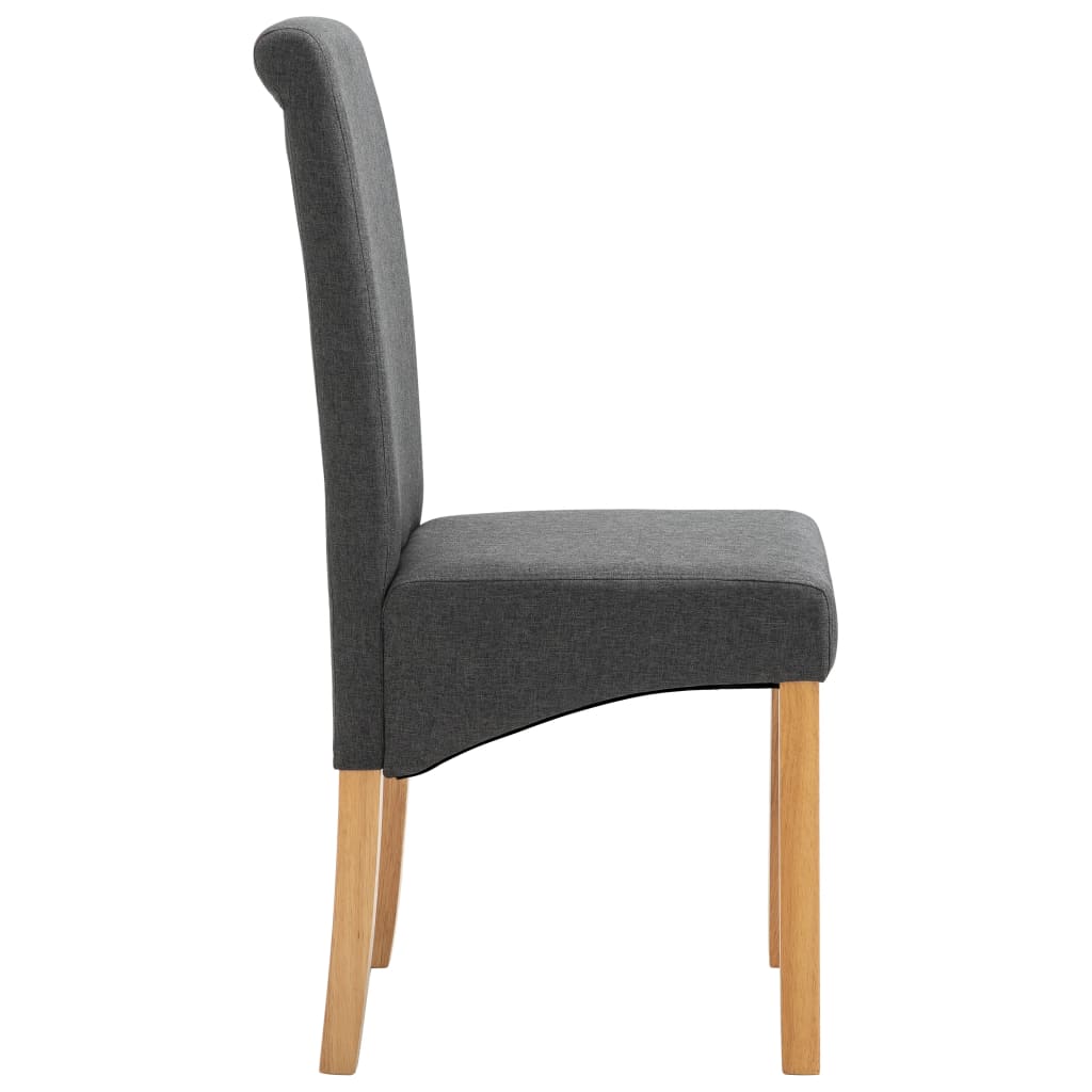 vidaXL Dining Chairs 4 pcs Gray Fabric