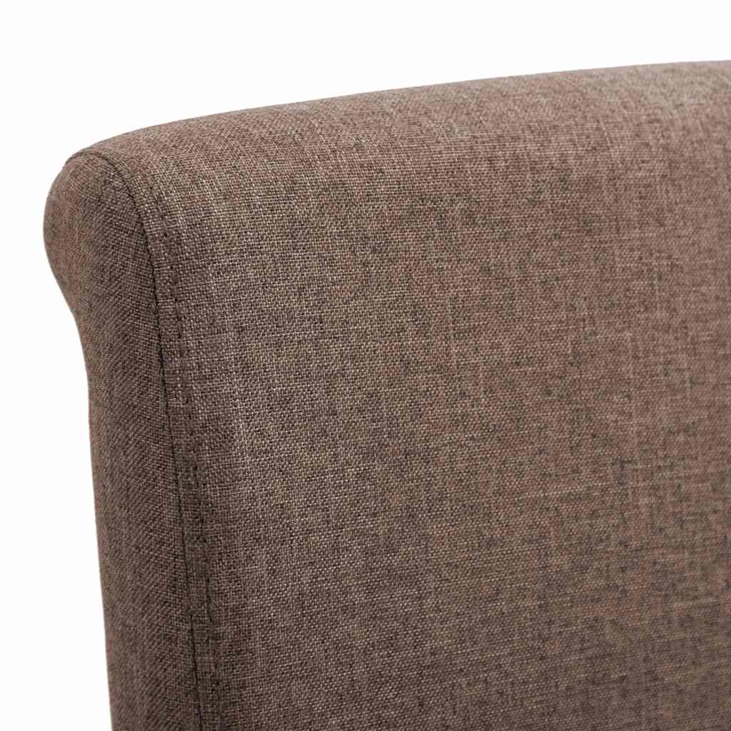 vidaXL Dining Chairs 2 pcs Brown Fabric