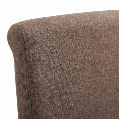 vidaXL Dining Chairs 2 pcs Brown Fabric