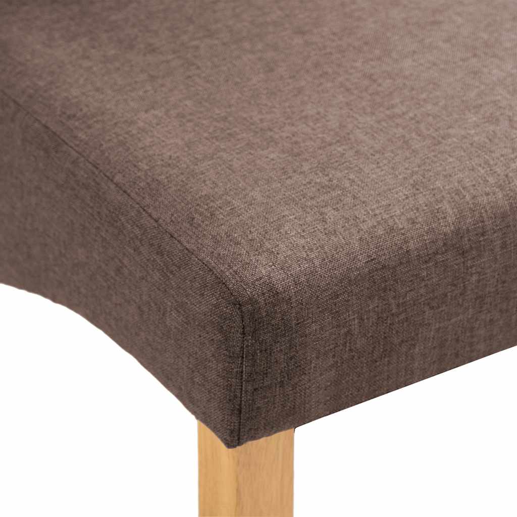 vidaXL Dining Chairs 2 pcs Brown Fabric