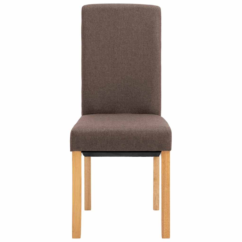 vidaXL Dining Chairs 4 pcs Brown Fabric