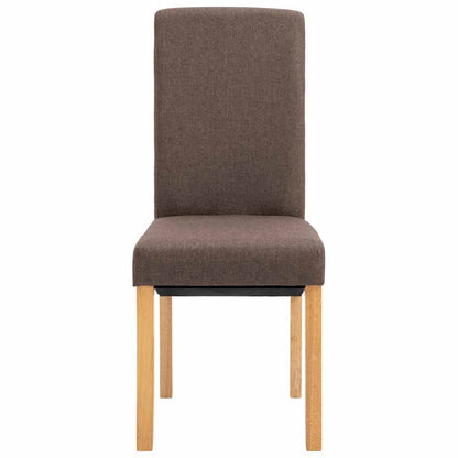 vidaXL Dining Chairs 4 pcs Brown Fabric