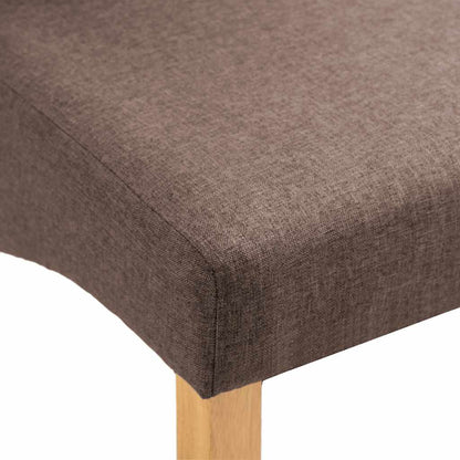 vidaXL Dining Chairs 4 pcs Brown Fabric
