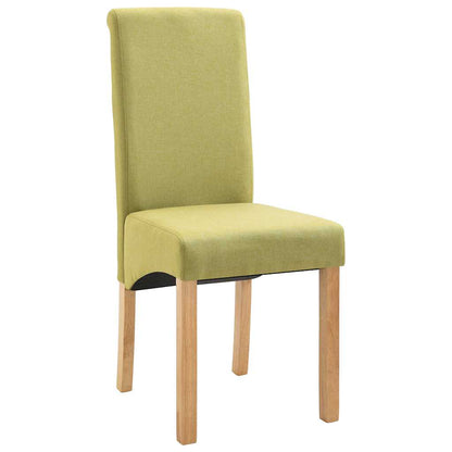 vidaXL Dining Chairs 4 pcs Green Fabric