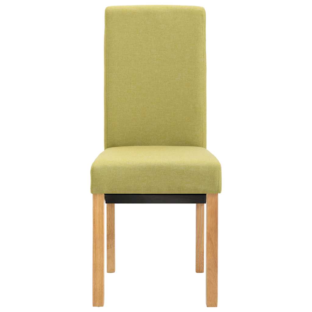 vidaXL Dining Chairs 4 pcs Green Fabric