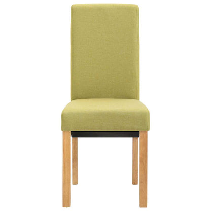 vidaXL Dining Chairs 4 pcs Green Fabric