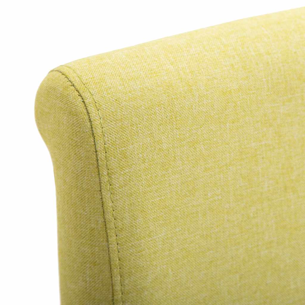 vidaXL Dining Chairs 4 pcs Green Fabric