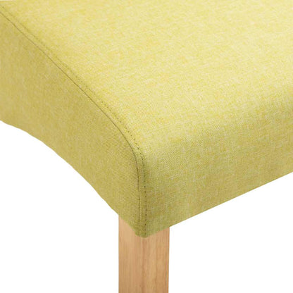 vidaXL Dining Chairs 4 pcs Green Fabric