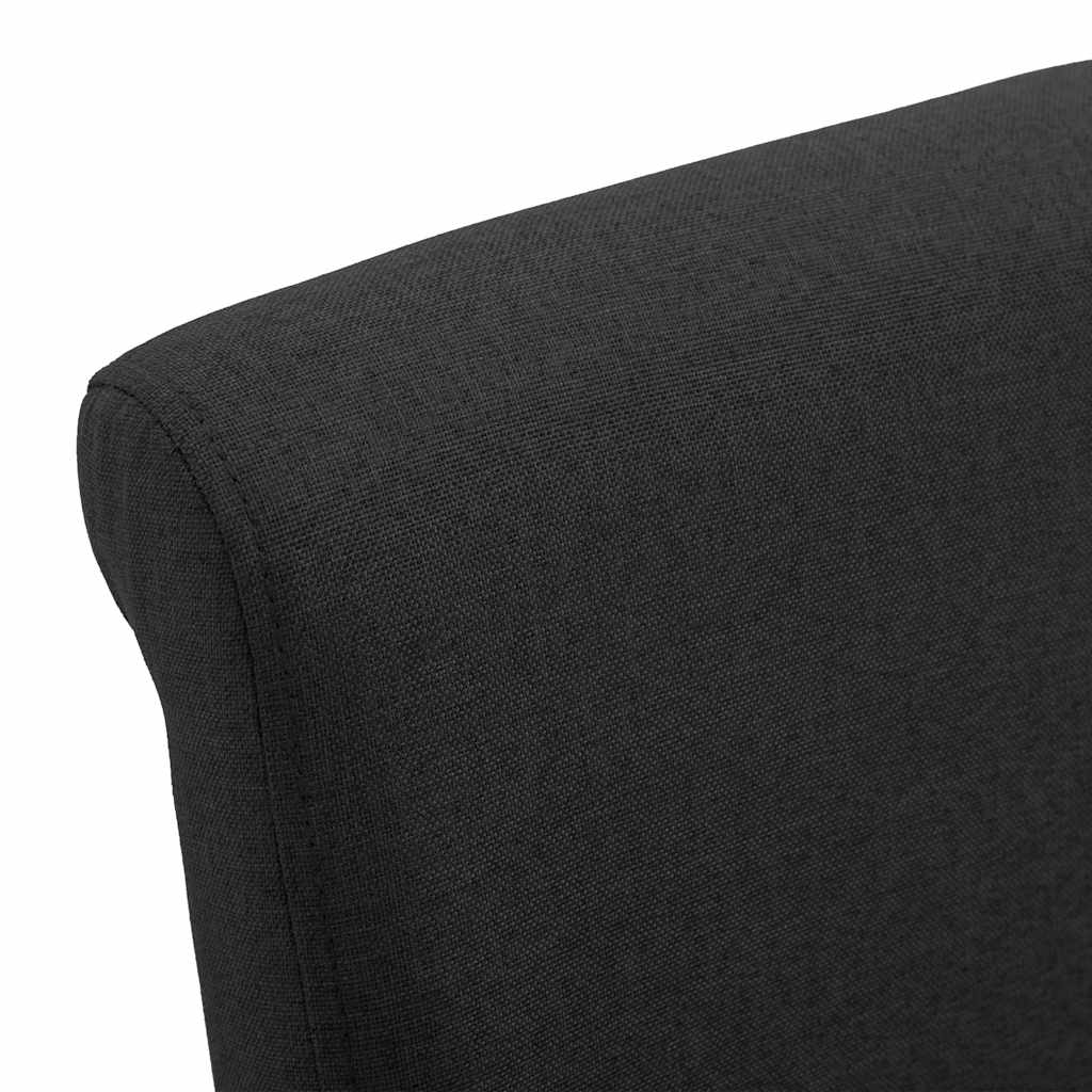 vidaXL Dining Chairs 2 pcs Black Fabric