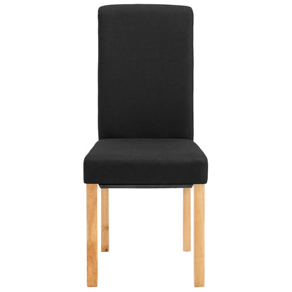 vidaXL Dining Chairs 4 pcs Black Fabric