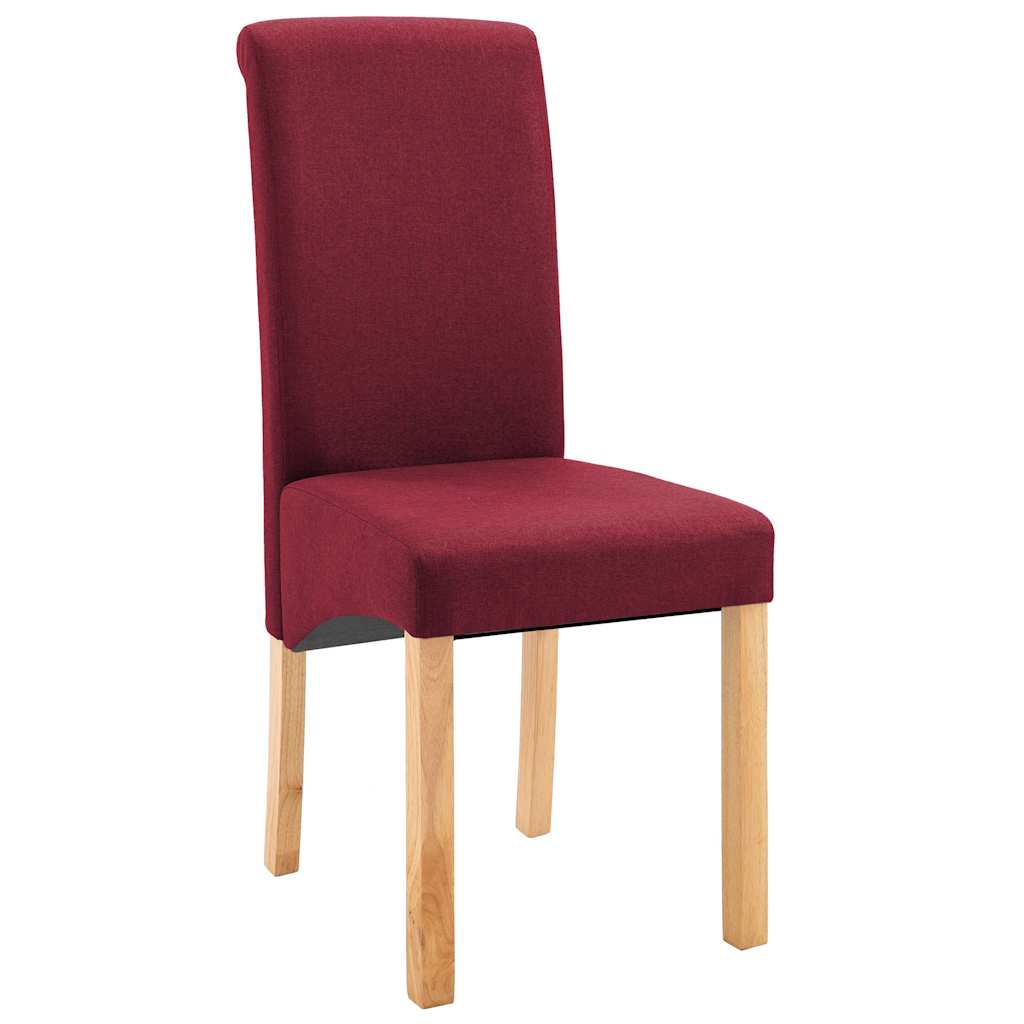 vidaXL Dining Chairs 4 pcs Red Fabric