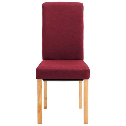 vidaXL Dining Chairs 4 pcs Red Fabric