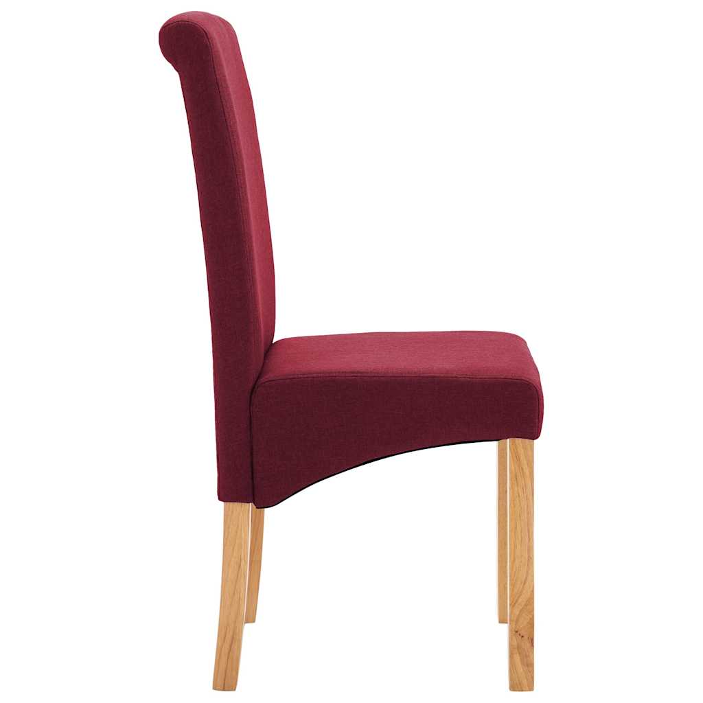 vidaXL Dining Chairs 4 pcs Red Fabric