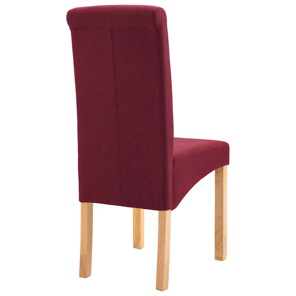 vidaXL Dining Chairs 4 pcs Red Fabric