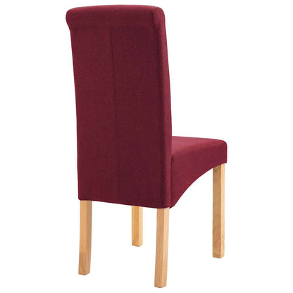 vidaXL Dining Chairs 4 pcs Red Fabric