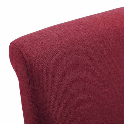 vidaXL Dining Chairs 4 pcs Red Fabric