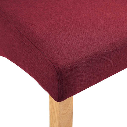 vidaXL Dining Chairs 4 pcs Red Fabric