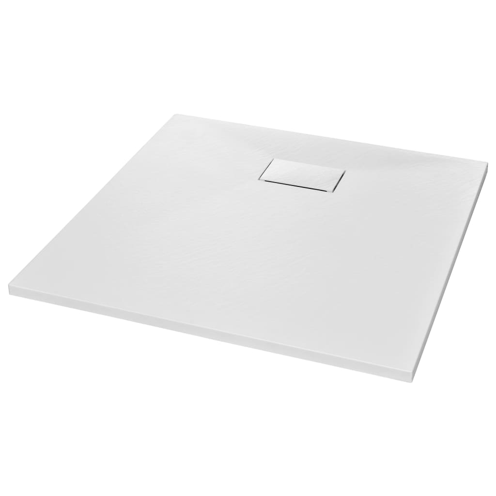 144767 vidaXL Shower Base Tray SMC White 80x80 cm