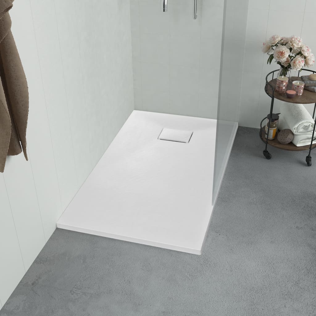 144767 vidaXL Shower Base Tray SMC White 80x80 cm