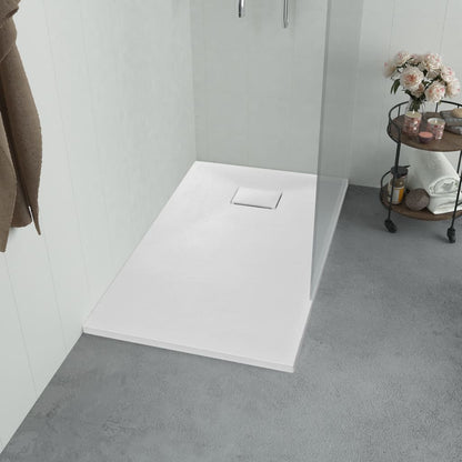144767 vidaXL Shower Base Tray SMC White 80x80 cm