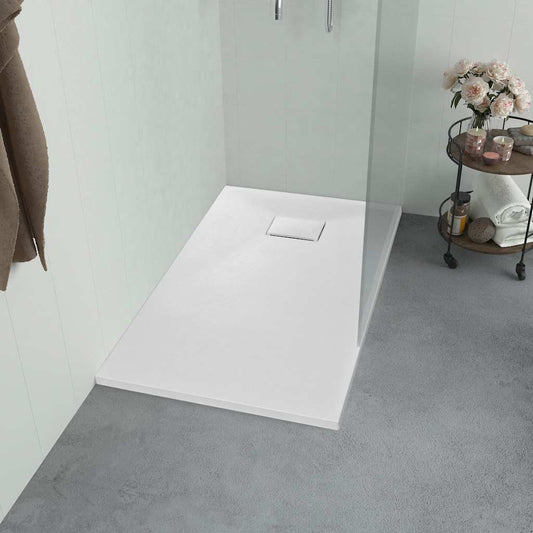 144768 vidaXL Shower Base Tray SMC White 90x70 cm