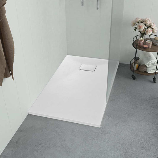144770 vidaXL Shower Base Tray SMC White 90x90 cm
