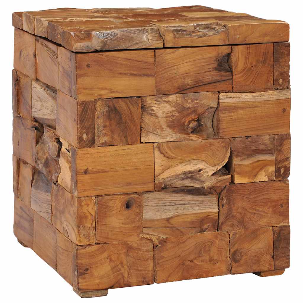 281654 vidaXL Storage Stool Solid Teak Wood