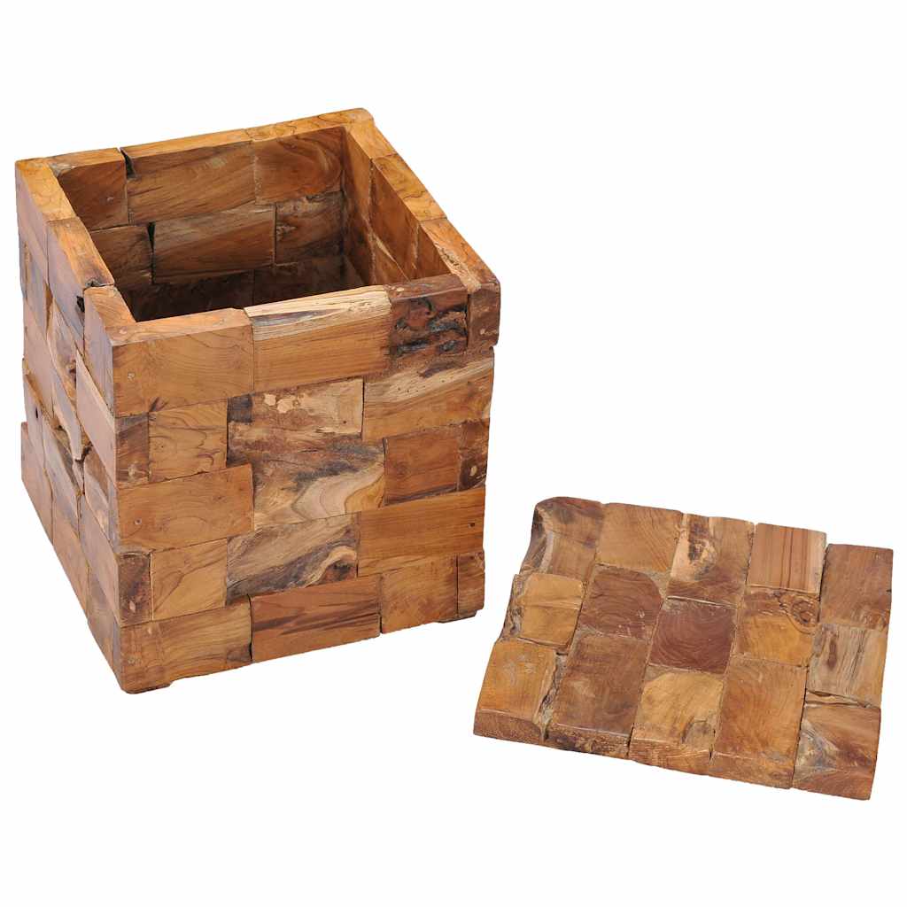 281654 vidaXL Storage Stool Solid Teak Wood