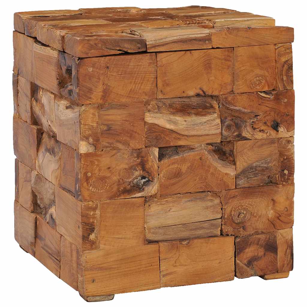 281654 vidaXL Storage Stool Solid Teak Wood