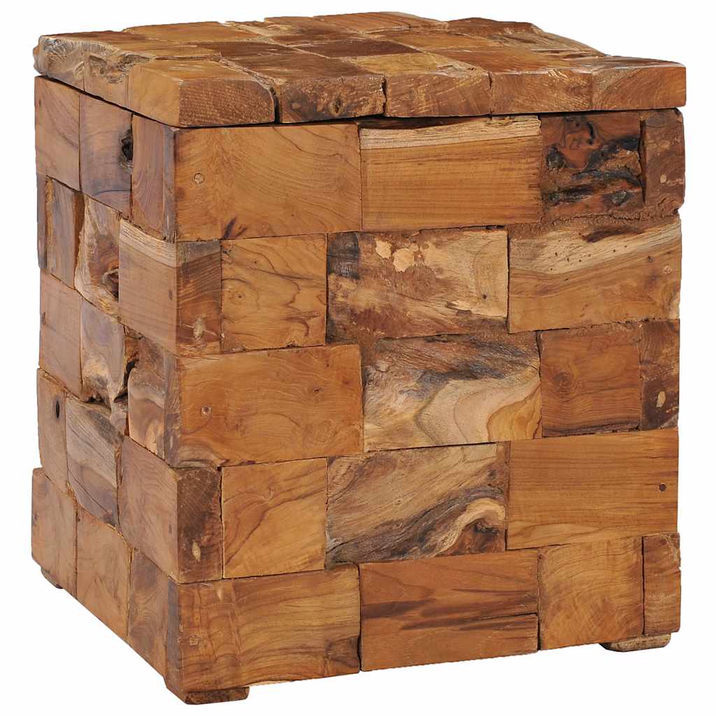281654 vidaXL Storage Stool Solid Teak Wood