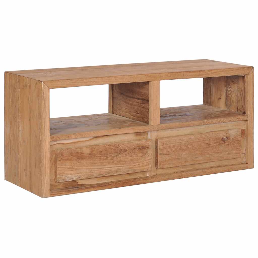 vidaXL TV Cabinet | Natural Wood Colour | Solid Teak Wood | Medium