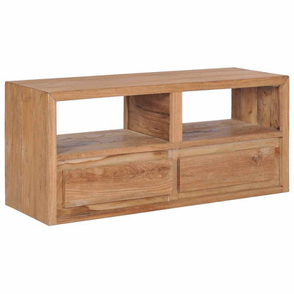 vidaXL TV Cabinet | Natural Wood Colour | Solid Teak Wood | Medium
