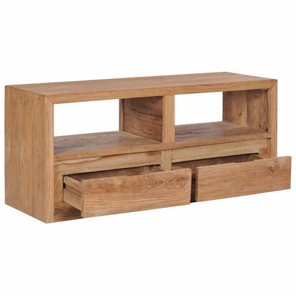 vidaXL TV Cabinet | Natural Wood Colour | Solid Teak Wood | Medium
