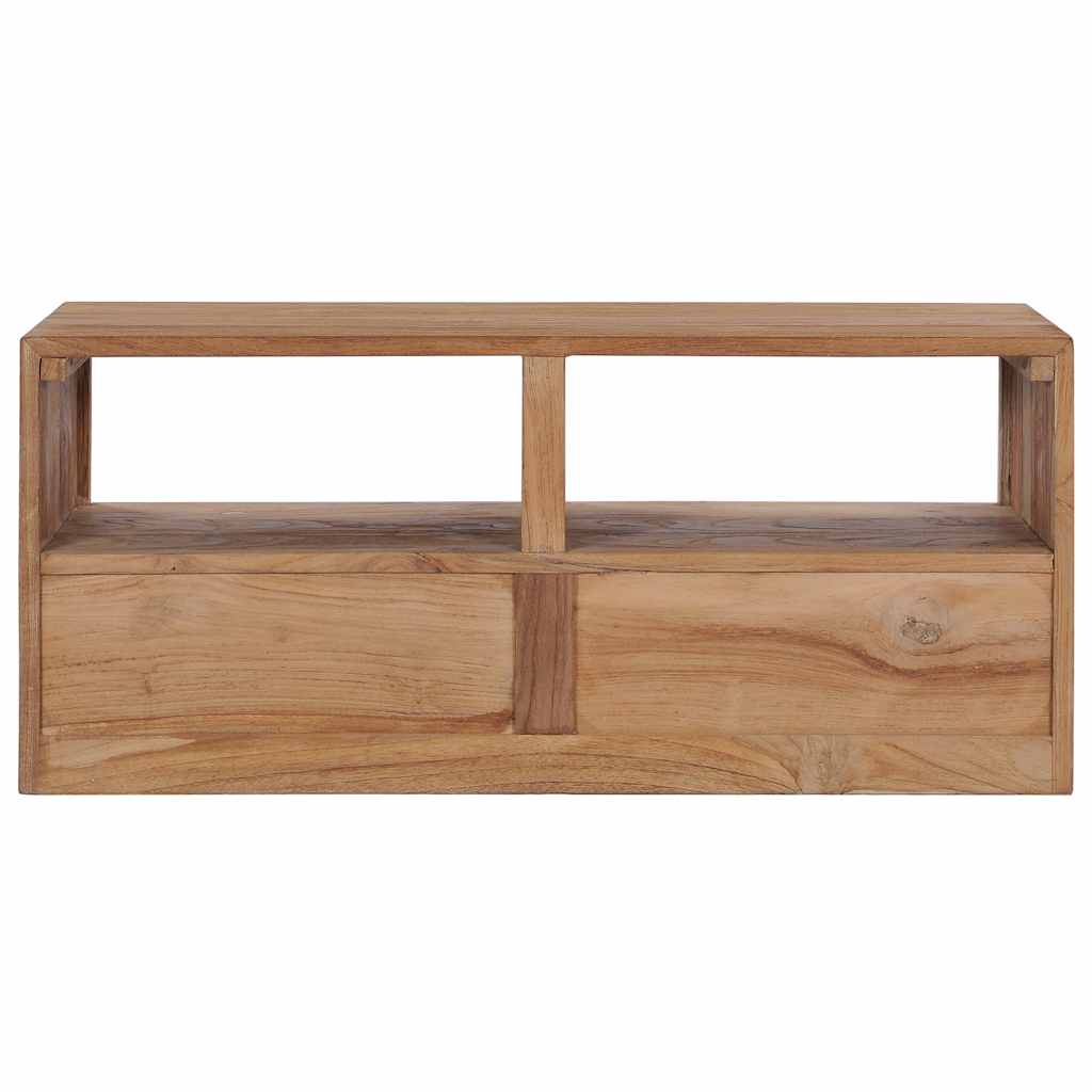 vidaXL TV Cabinet | Natural Wood Colour | Solid Teak Wood | Medium