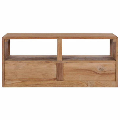 vidaXL TV Cabinet | Natural Wood Colour | Solid Teak Wood | Medium