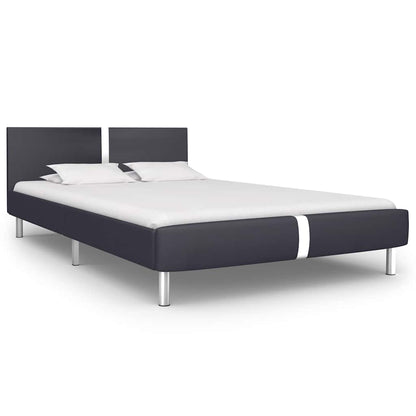 vidaXL Bed Frame | Black | Powder-coated iron | Double | Durable | Bed Frame