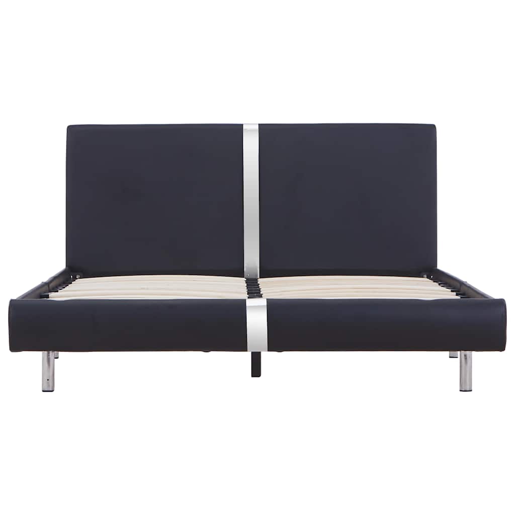 vidaXL Bed Frame | Black | Powder-coated iron | Double | Durable | Bed Frame