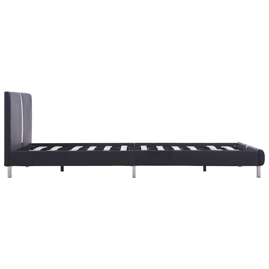 vidaXL Bed Frame | Black | Powder-coated iron | Double | Durable | Bed Frame