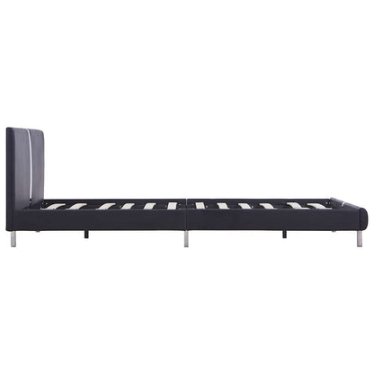 vidaXL Bed Frame | Black | Powder-coated iron | Double | Durable | Bed Frame