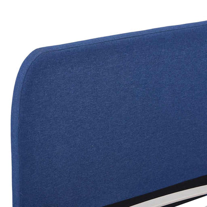 vidaXL Bed Frame without Mattress Blue Fabric 150x200 cm King Size