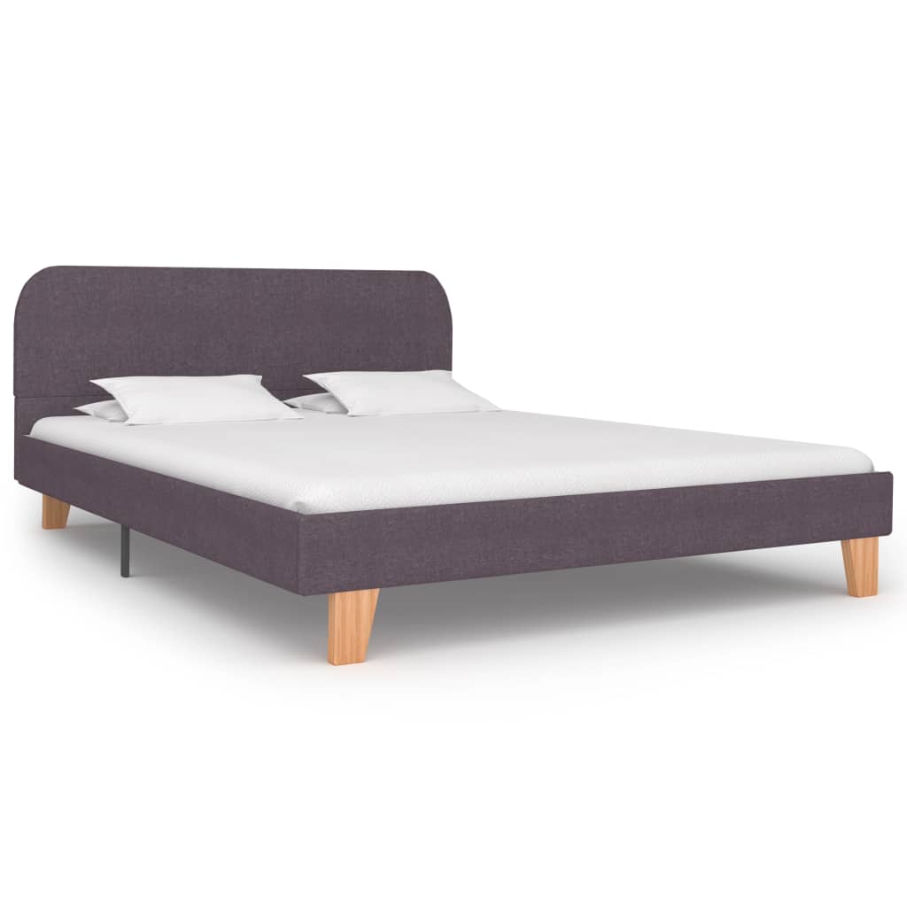 vidaXL Bed Frame without Mattress Taupe Fabric 135x190 cm Double