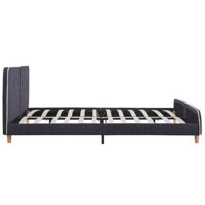vidaXL Bed Frame without Mattress Dark Grey Fabric 150x200 cm King Size