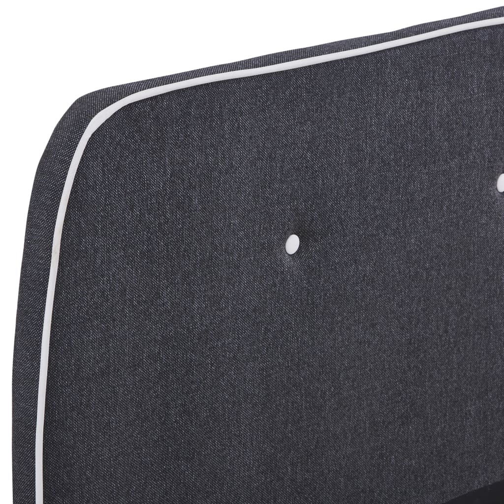 vidaXL Bed Frame without Mattress Dark Grey Fabric 150x200 cm King Size
