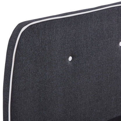 vidaXL Bed Frame without Mattress Dark Grey Fabric 150x200 cm King Size