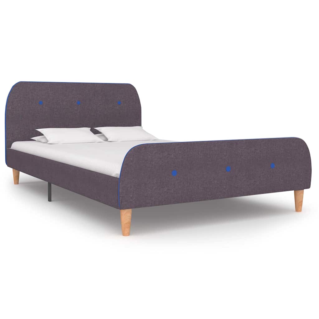 vidaXL Bed Frame | Taupe | Iron, Wood, Fabric | Small Double | Durable