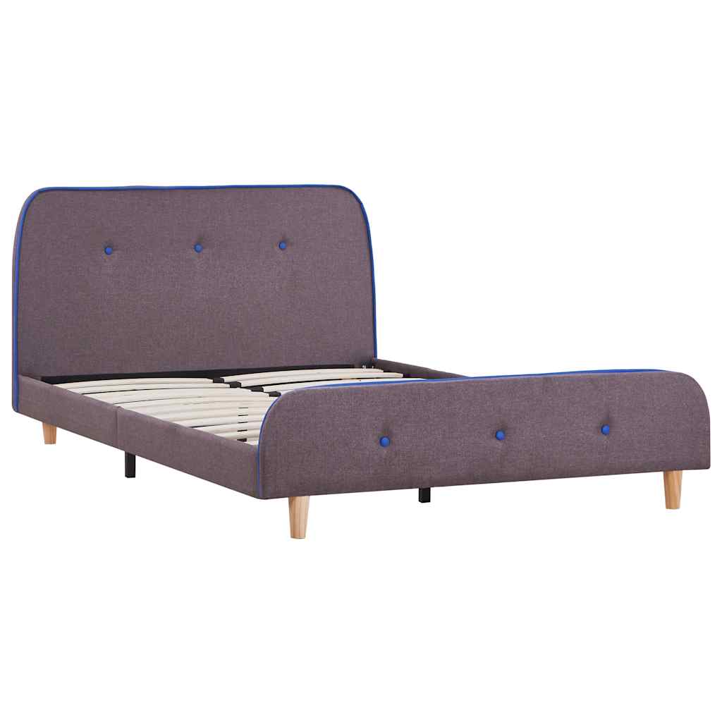 vidaXL Bed Frame | Taupe | Iron, Wood, Fabric | Small Double | Durable