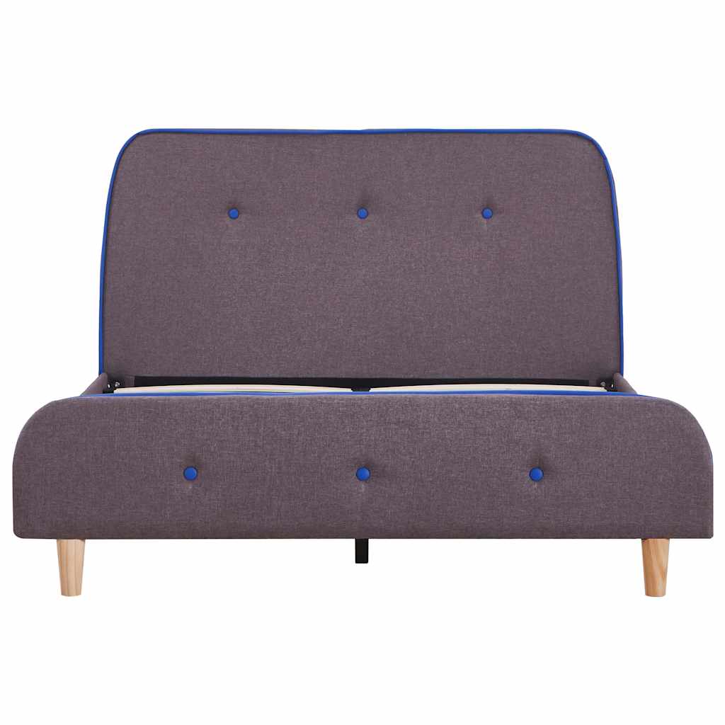 vidaXL Bed Frame | Taupe | Iron, Wood, Fabric | Small Double | Durable