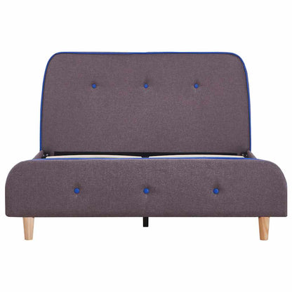 vidaXL Bed Frame | Taupe | Iron, Wood, Fabric | Small Double | Durable