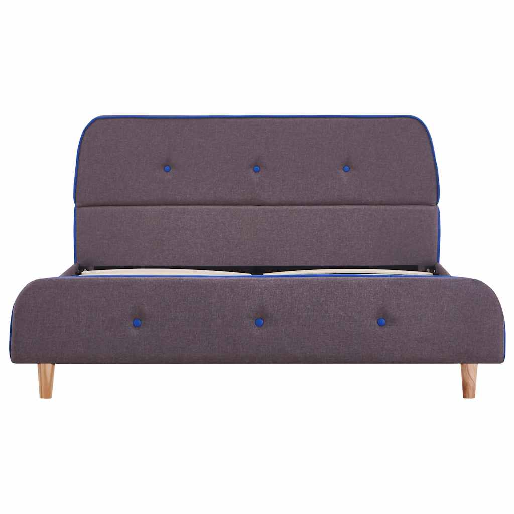 vidaXL Bed Frame without Mattress Taupe Fabric 135x190 cm Double